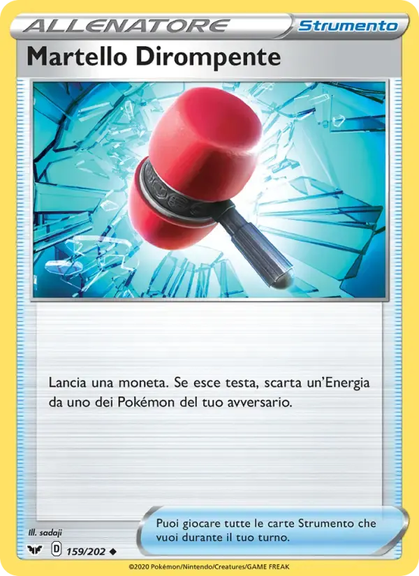 Martello Dirompente — Spada e Scudo 159 Italian Pokémon card