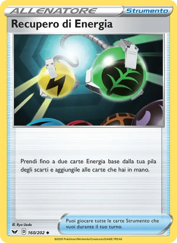 Recupero di Energia — Spada e Scudo 160 Italian Pokémon card