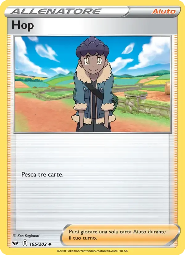 Hop — Spada e Scudo 165 Italian Pokémon card