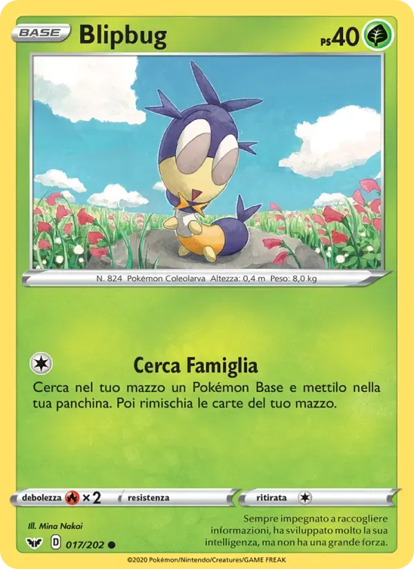 Blipbug — Spada e Scudo 17 Italian Pokémon card