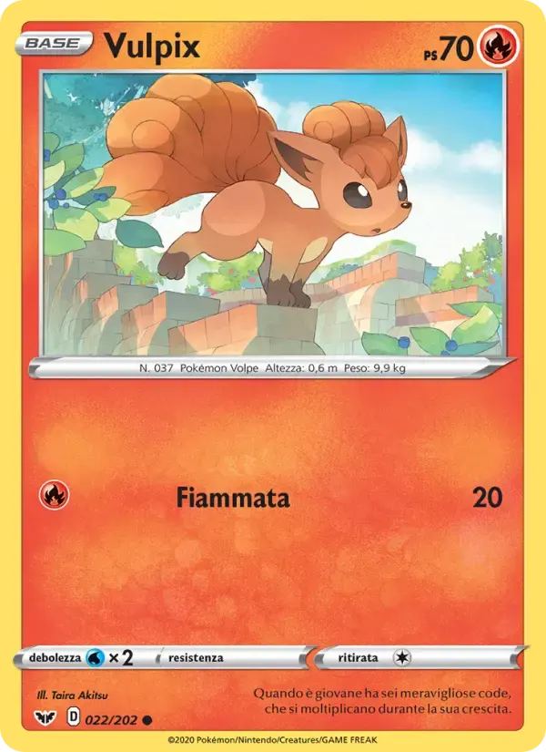 Vulpix — Spada e Scudo 22 Italian Pokémon card
