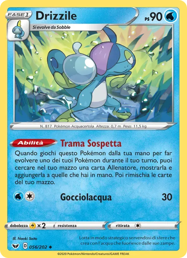 Drizzile — Spada e Scudo 56 Italian Pokémon card