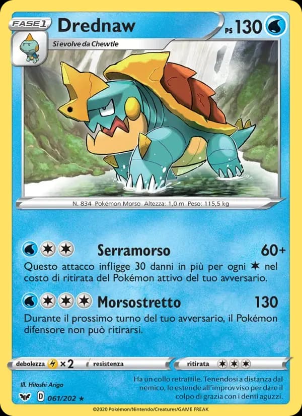 Drednaw — Spada e Scudo 61 Italian Pokémon card