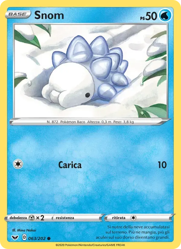 Snom — Spada e Scudo 63 Italian Pokémon card