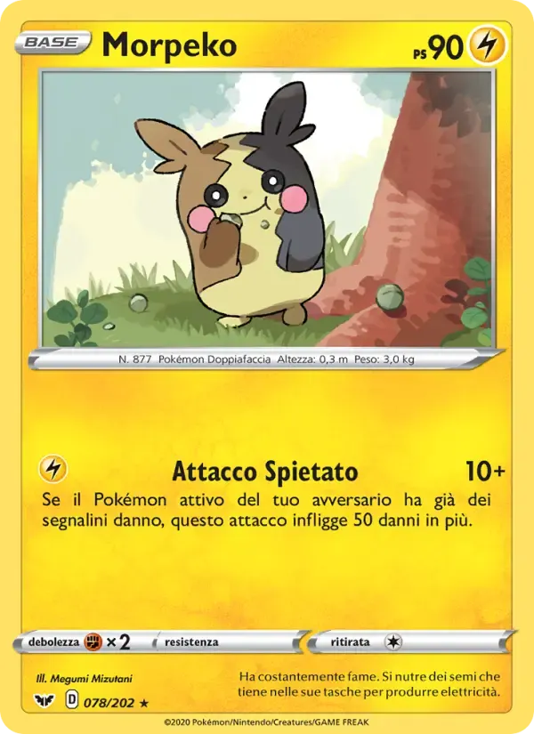 Morpeko — Spada e Scudo 78 Italian Pokémon card