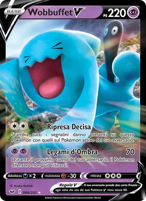 Wobbuffet V — Spada e Scudo 86 Italian Pokémon card
