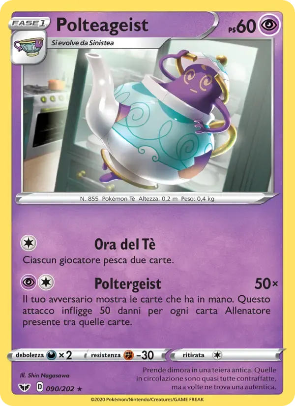 Polteageist — Spada e Scudo 90 Italian Pokémon card