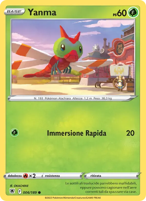 Yanma — Lucentezza Siderale 6 Italian Pokémon card