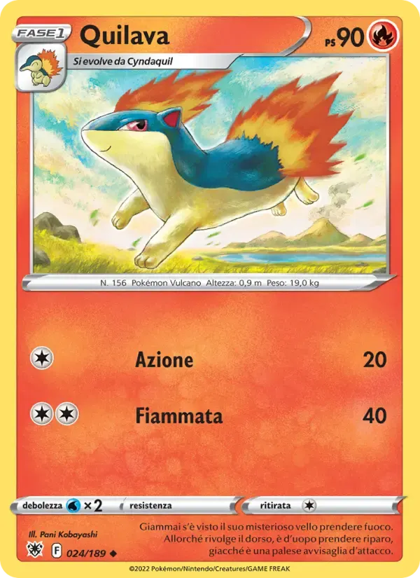 Quilava — Lucentezza Siderale 24 Italian Pokémon card