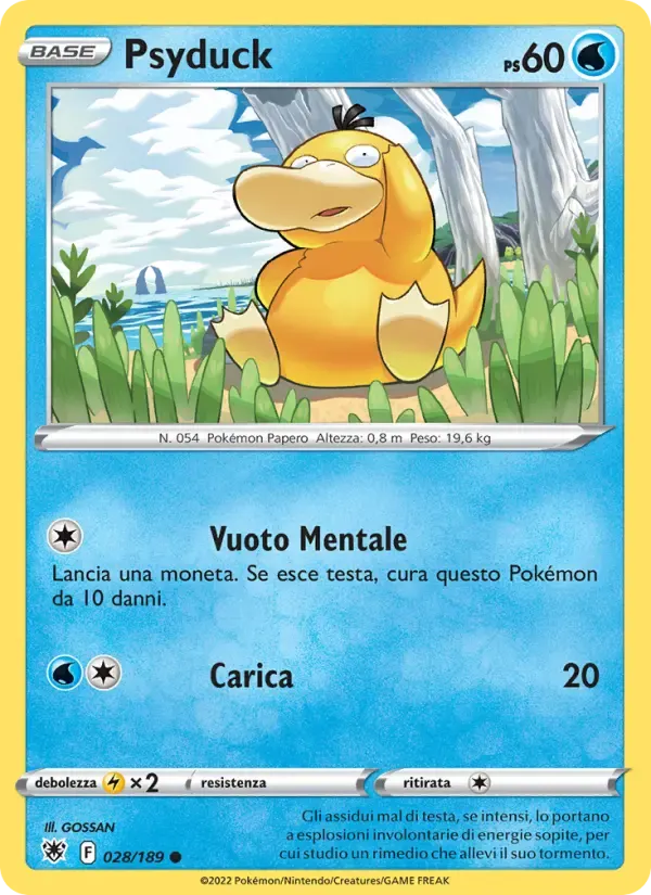 Psyduck — Lucentezza Siderale 28 Italian Pokémon card