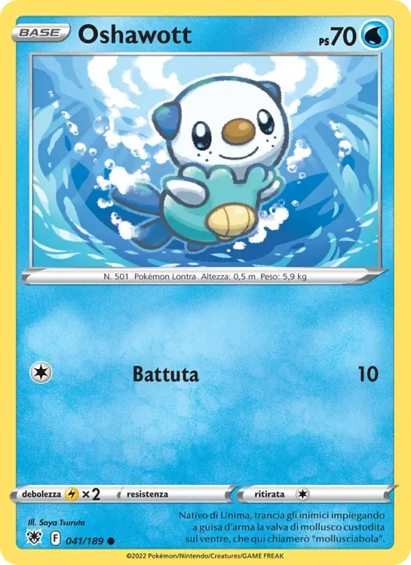 Oshawott — Lucentezza Siderale 41 Italian Pokémon card