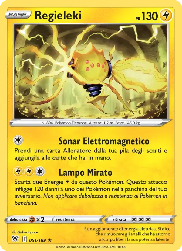 Regieleki — Lucentezza Siderale 51 Italian Pokémon card