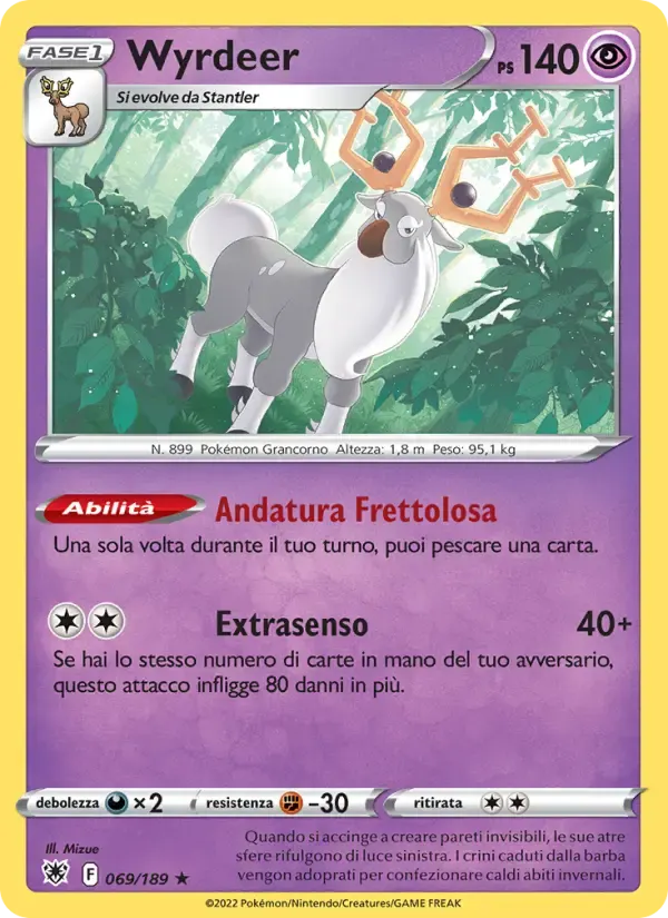 Wyrdeer — Lucentezza Siderale 69 Italian Pokémon card