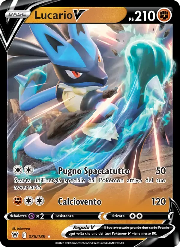 Lucario V — Lucentezza Siderale 78 Italian Pokémon card