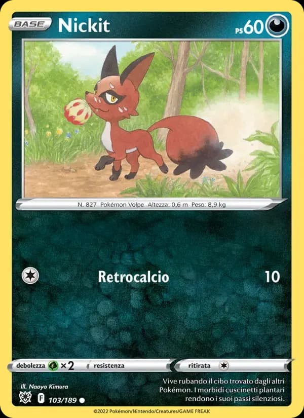 Nickit — Lucentezza Siderale 103 Italian Pokémon card