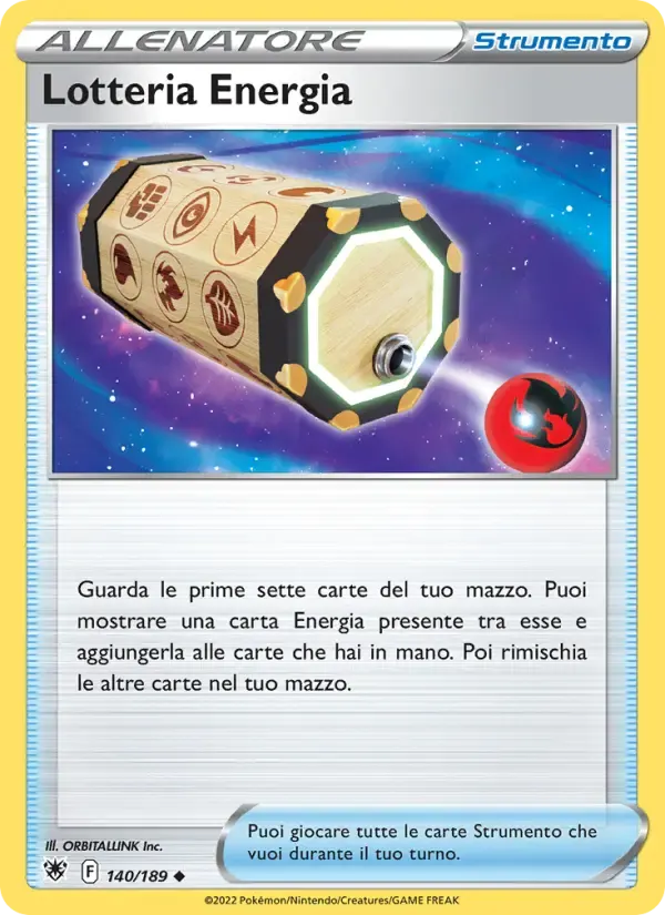 Lotteria Energia — Lucentezza Siderale 140 Italian Pokémon card