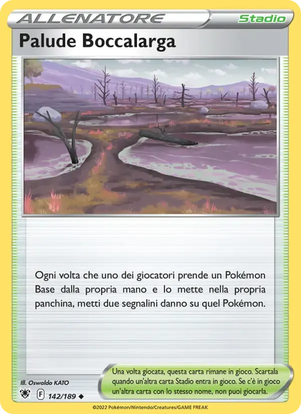 Palude Boccalarga — Lucentezza Siderale 142 Italian Pokémon card