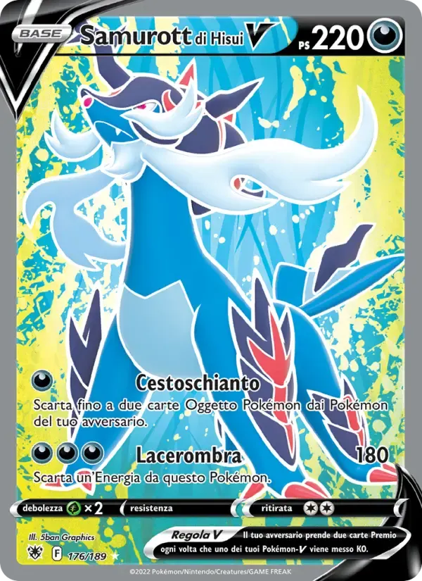 Samurott di Hisui V — Lucentezza Siderale 176 Italian Pokémon card