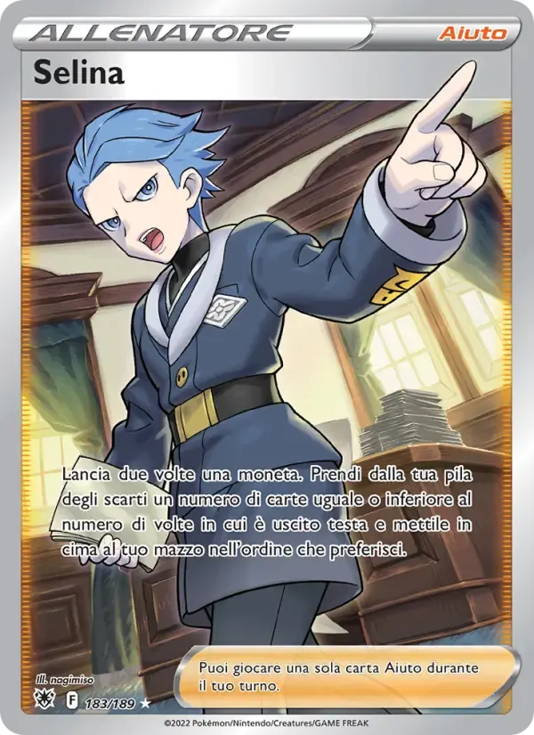 Selina — Lucentezza Siderale 183 Italian Pokémon card