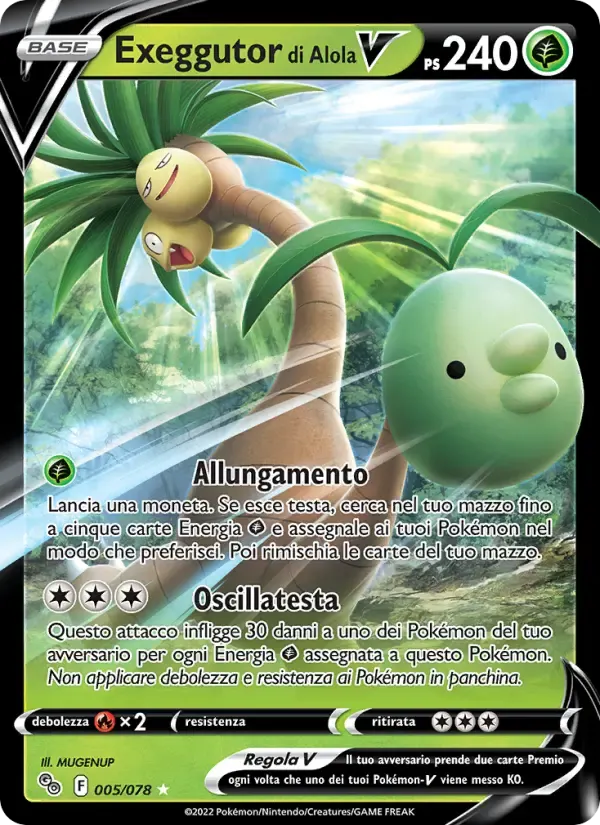 Exeggutor di Alola V — Pokémon GO 5 Italian Pokémon card