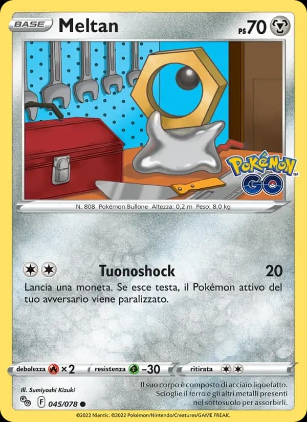 Meltan — Pokémon GO 45 Italian Pokémon card