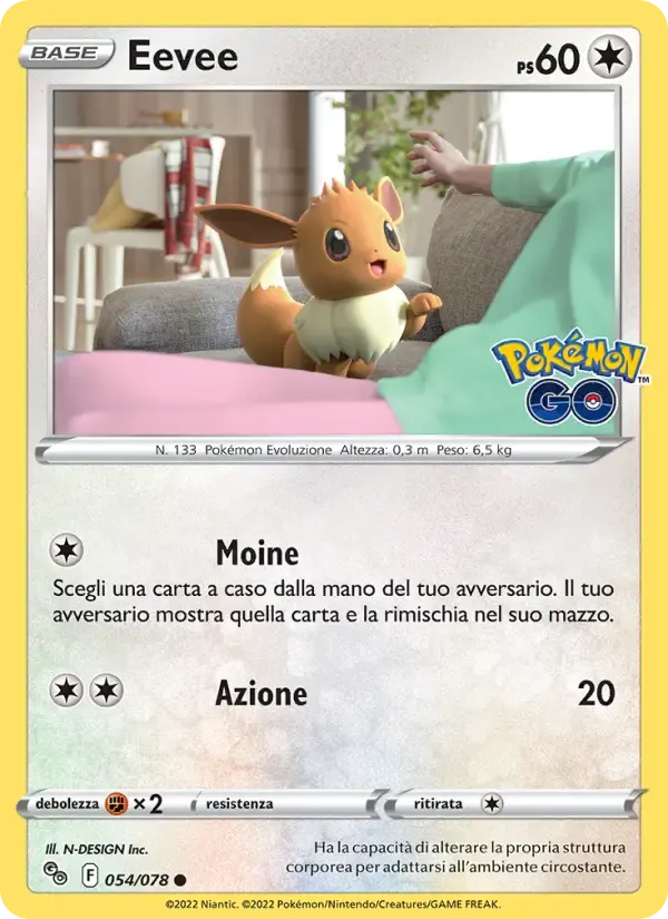 Eevee — Pokémon GO 54 Italian Pokémon card