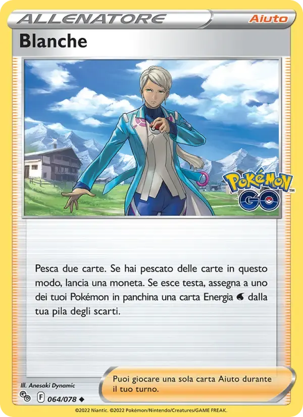 Blanche — Pokémon GO 64 Italian Pokémon card
