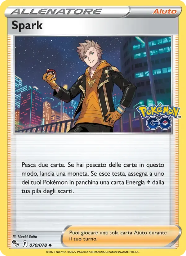 Spark — Pokémon GO 70 Italian Pokémon card