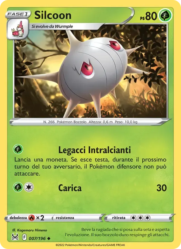 Silcoon — Origine Perduta 7 Italian Pokémon card
