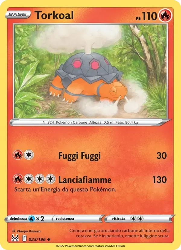 Torkoal — Origine Perduta 23 Italian Pokémon card