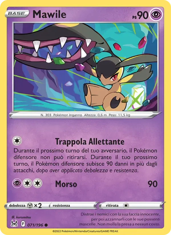 Mawile — Origine Perduta 71 Italian Pokémon card