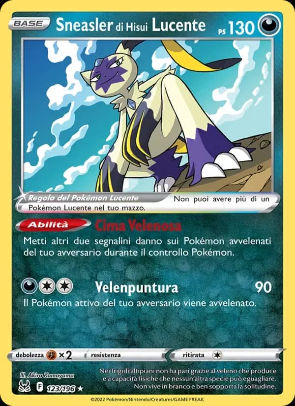 Sneasler di Hisui Lucente — Origine Perduta 123 Italian Pokémon card