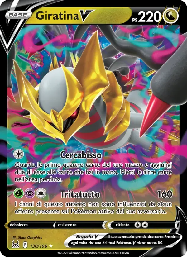 Giratina V — Origine Perduta 130 Italian Pokémon card