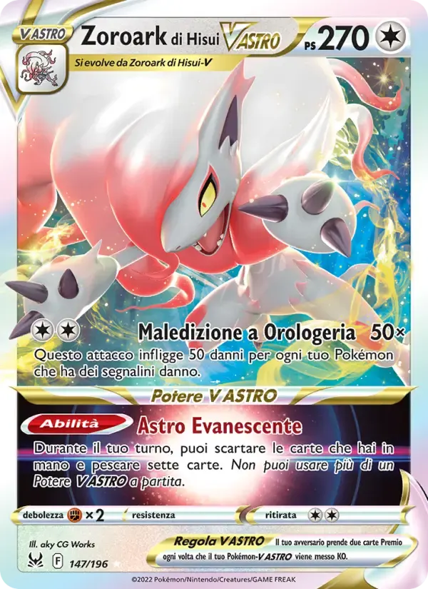 Zoroark di Hisui V ASTRO — Origine Perduta 147 Italian Pokémon card
