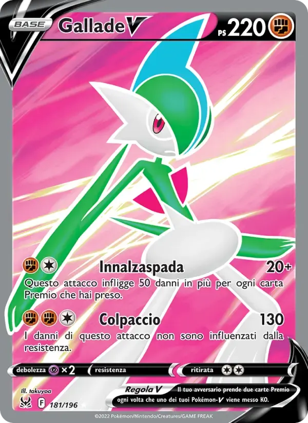 Gallade V — Origine Perduta 181 Italian Pokémon card