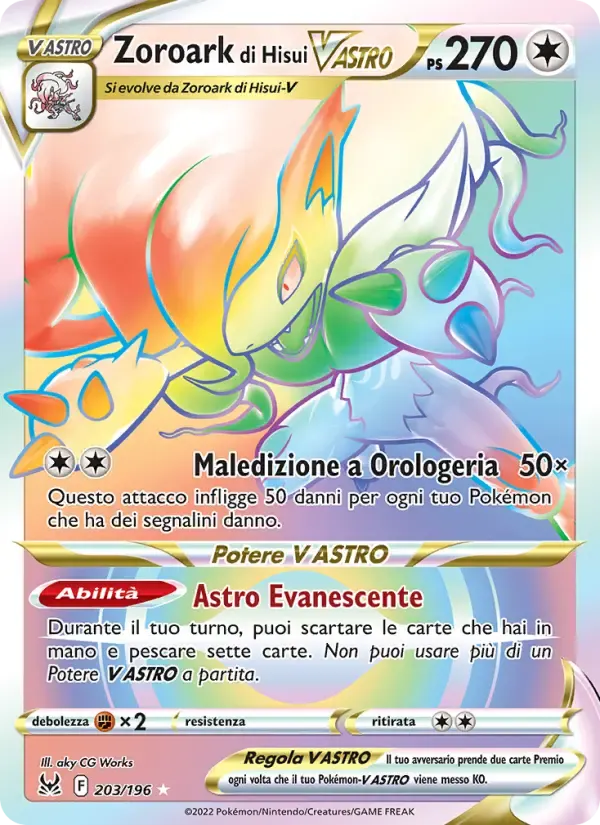 Zoroark di Hisui V ASTRO — Origine Perduta 203 Italian Pokémon card