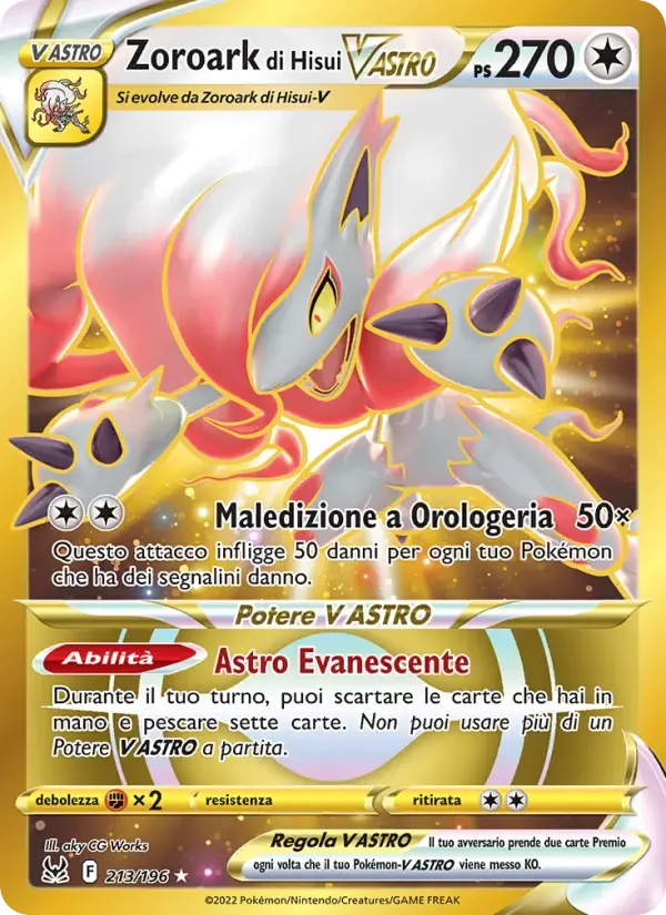 Zoroark di Hisui V ASTRO — Origine Perduta 213 Italian Pokémon card