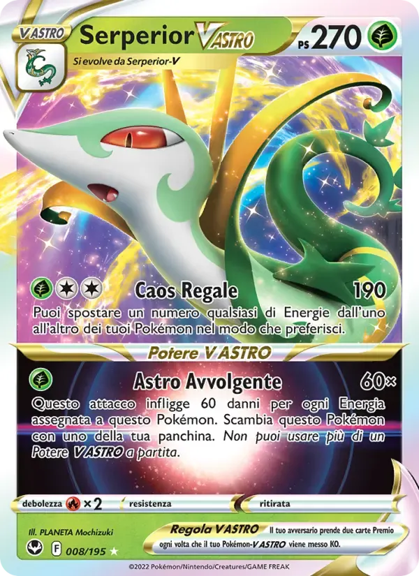 Serperior V ASTRO — Tempesta Argentata 8 Italian Pokémon card