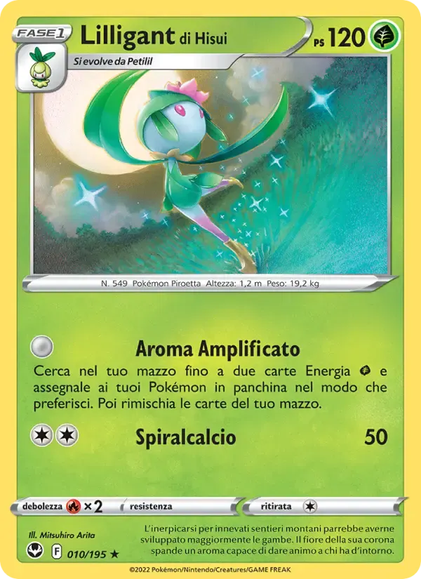 Lilligant di Hisui — Tempesta Argentata 10 Italian Pokémon card