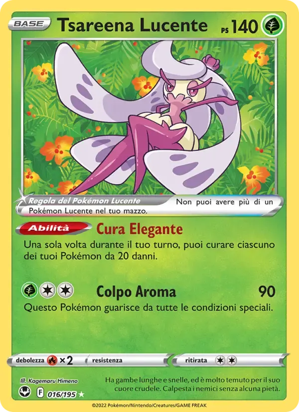 Tsareena Lucente — Tempesta Argentata 16 Italian Pokémon card