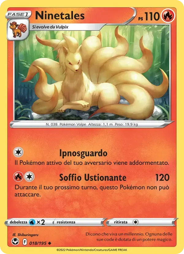 Ninetales — Tempesta Argentata 18 Italian Pokémon card