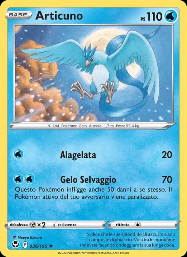 Articuno — Tempesta Argentata 36 Italian Pokémon card