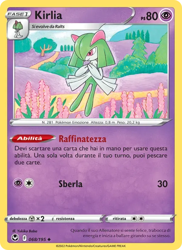 Kirlia — Tempesta Argentata 68 Italian Pokémon card