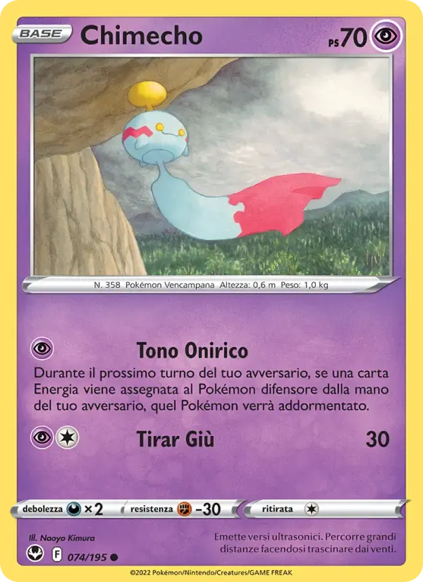 Chimecho — Tempesta Argentata 74 Italian Pokémon card
