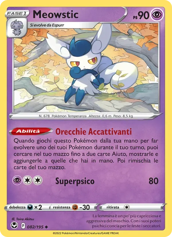 Meowstic — Tempesta Argentata 82 Italian Pokémon card