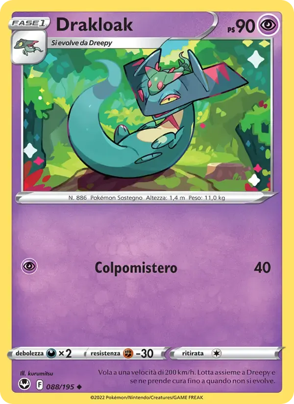Drakloak — Tempesta Argentata 88 Italian Pokémon card