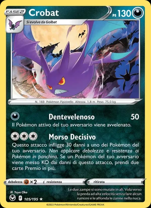 Crobat — Tempesta Argentata 105 Italian Pokémon card