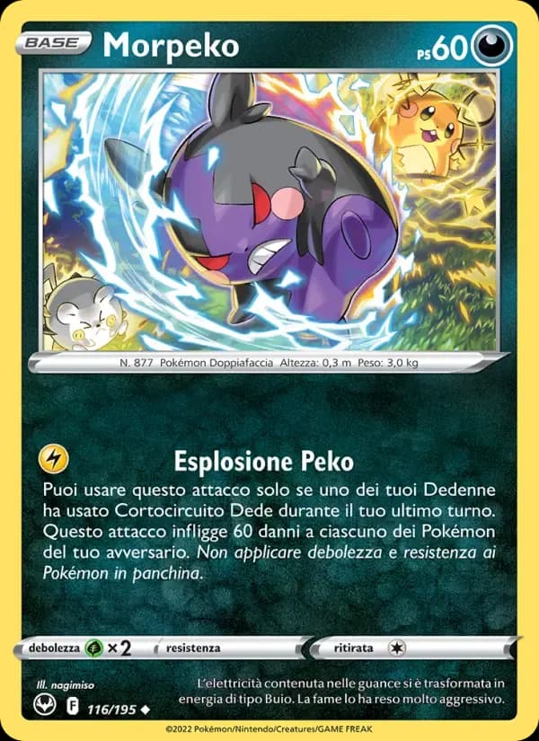 Morpeko — Tempesta Argentata 116 Italian Pokémon card