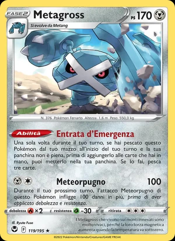 Metagross — Tempesta Argentata 119 Italian Pokémon card