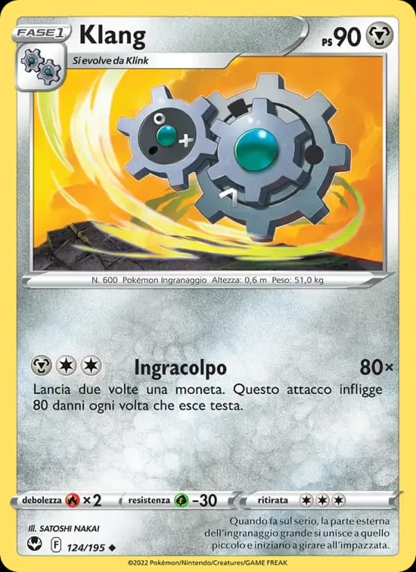 Klang — Tempesta Argentata 124 Italian Pokémon card